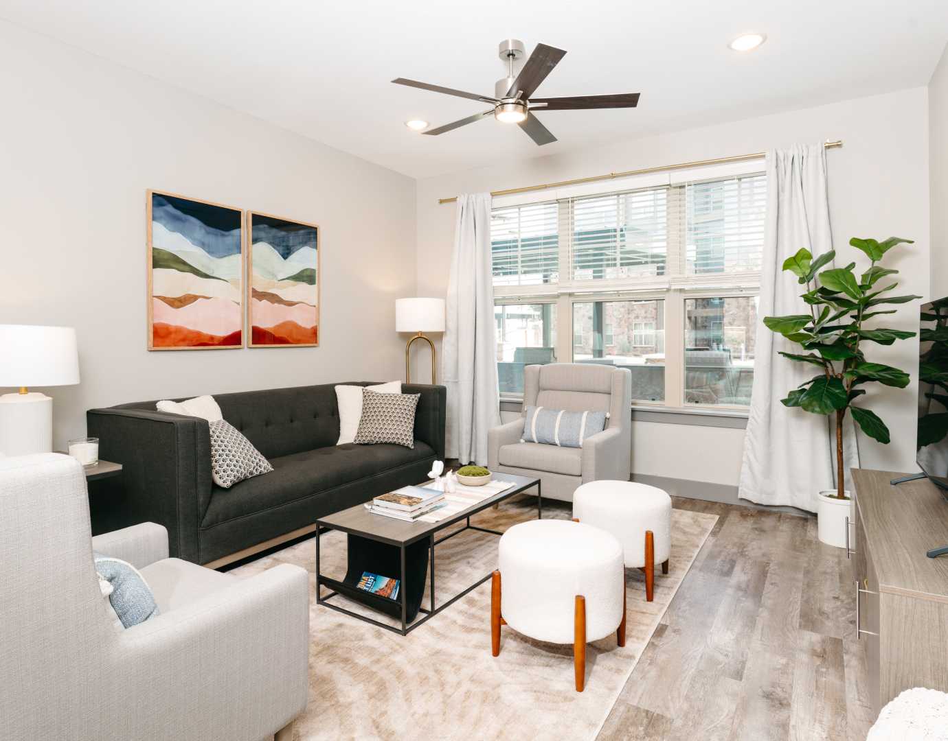 A furnished living room